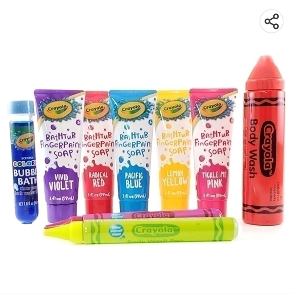 🛑 2 / $40 Sale! Crayola Bath Activity Bucket 30 Pc Set NWT - Picture 2 of 10